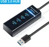 4 Port USB 3.0/2.0 Data Hub Adapter Slim USB Splitter Compatible with Windows 7/Vista/XP No Need Driver