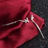 Stud Fashion 925 Sterling Silver Earrings For Women Wedding Party Cute Butterfly Long Tassel Chain Earring Jewelry GiftStud Dale22 Farl22
