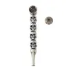 Schedel rookpijp bong 128 mm metalen premium zink legering metalen kom rook hand lepel pijpen tabak past droge kruidenbrander accessoires