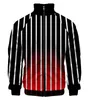 Men's Hoodies & Sweatshirts Colorful Vertical Stripes 3D Print Stand Collar Hoodie Fashion Hip Hop Men Women Zipper Jacket ClothesMen's