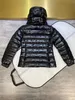 レディースクラシックダウンコートカジュアルジャケット冬のパフパーカーダブルジッパーデザイナーコートユニセックスアウターウェアフェザージャケット服プラスサイズS-XXLブラック