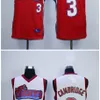 Nik1vip toppkvalitet 1 herr cambridge tröja 3 som Mike La Knights film college basket tröjor vit röd 100% stiched size s-xxxl