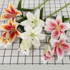 Fiori decorativi ghirlande in lattice artificiale Vero touch Lily Fallo Flower Wedding Decorazioni per la casa BouquetDecorative
