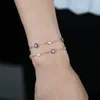 Nouveau arrivé Cz Station lien chaîne fleur Bracelet à breloques 15 + 4cm étendre la chaîne mignon belle femmes fille mode Bracelets