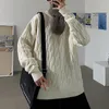 Korean Sweater Men Cable Knit Sweater Autumn Winter Thick Warm Pullovers Men Woolen Sweaters Casual Clothes Mens Trends