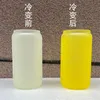 Tazas de jarras de vidrio de sublimación de 16 oz Cambio de vaso de vidrio esmerilado con tapa de bambú Los espacios de plástico de plástico pueden transferir las tazas de transferencia de la cerveza de cola 6086 Q2