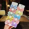 5pcs/set yeni kızlar sevimli ekose basılı yıldız saç tokaları çocuklar için çocuklar için tatlı kafa bandı saç klipleri barrettes moda yay aksesuarları