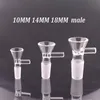 Hookahs Glass Oil Burner Pipe Male Female 10mm 14mm 18mm Oil Tobacco funnel Bowl pieces for Bubbler Dab Rig Bong with 30mm Ball Cheapest