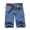 Été nouveaux hommes jean Denim Shorts coton Cargo Shorts grande poche ample Baggy jambe large broderie Bermuda plage Boardshort