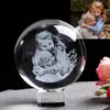 Boule de verre personnalisée Globe de cristal personnalisé Gravé au laser Mariage Cadre Po Souvenir 220711