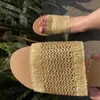 Slippers wind rattan mode flat bodem voet sandalen comfortabel strand groot formaat