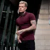 Męskie Lato Solidna koszula polo z krótkim rękawem Slim Fit Polos Fashion Streetwear Topy Mężczyźni Bawełna Fitness Sport Casual Golf Koszulki 220408