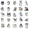 50st husky klistermärken Skate Accessories Waterproof Vinyl Cute Dog Sticker för bärbar datorfodral Beer Water Bottle Computer Car Sticker Decals