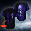 Été Drapeau Crâne Personnalisé Vous Nom Baseball Jersey Chemise 3D Imprimé s hip hop Tops Amour Cadeau 220713