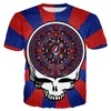 Camiseta estampada em 3D agradecido dead blues para homens e mulheres verão camisetas de manga curta tops unissex streetwear camiseta 220623