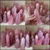 Arts And Crafts Arts Gifts Home Garden Natural Rose Quartz Crystal Tower Mineral Chakra Healing Wandsreiki Energy Stone Six-Sided Point M