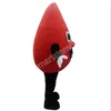 Wysokiej Jakości Czerwony Kropla Blood Mascot Kostium Etap Performance Character Outfit Wydajność Halloween Party Dress