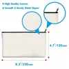Sublimation Blank Canvas Cosmetic Bag Makeup Pouches with Zipper bags blanks Plain Pencil Pouch Travel Toiletry purse for Women Girls