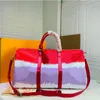 Unisex vat-vormige reistassen handtassen regenboog tote wolken schoudertas crossbody plakbody waterdichte mode brief afdrukken verstelbare riem grote capaciteit