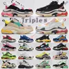 Balenciaga Triple S shoes Top quality 2021 Paris Fashion 17FW Running Shoes Triple S Boots For Men Women Green White Vintage Old Dad Grandpa Casual Sports sneakers