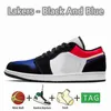 Basketbalschoen 1S Lage sneakers Wit Zwart Unc Grijs Fog Coast Syracuse Vintage Navy University Red Georgetown Trail Heren Trainers