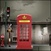 Other Table Decoration Accessories Kitchen Dining Bar Home Garden Retro London Telephone Booth Night Light Touch Sensor Desk Lamp Usb Led