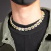 Хип-Хоп Iced Out Цепи Ювелирные Изделия Модные Мужские Теннисные Цепи Ожерелье Золото Розовый Желтый Рок Ожерелья Конфеты