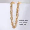 Chains Flashbuy Punk Chunky Thick Chain Necklace For Women Male Statement Twist Metal Choker Neck Hip Hop JewelryChains