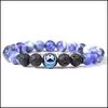 Kralen strengen 12 Zodiac bedel armband Constellatie Tekens Stone kralen armbanden voor vrouwen mannen koppelen horoscoop fas baby dhmyf