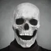 Testa intera Teschio Mascella mobile Halloween Horror Maschera spaventosa Decorazione festa in maschera 220611