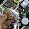 Adesivos Decalques Nail Art Salon Health Beauty Holographic Foil Laser Flower Dreamcatcher Padrões Mistos Galaxy Manicure Transfer Sticker Se