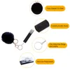 Acrylic Debit Bank Card Grabber Credit Cards Puller Key Rings for Long Nail With Pom Pom Ball And Plastic Clip Whole 9982838