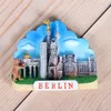 Tyska kylskåp klistrade Berlin byggnad magnet 3d kylskåp magneter heidelberg Köln katedral världen turism souvenirer 220426