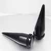 1.6mm-18mm Magnetic Fake Ear Taper Bår Black Pointed Cone Expander Vortex Auricle Piercing Jewelry