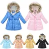 Winter Shiny Jacket For Girls Hooded Warm Children Girls Winter Jacket 3-10 Year Children Teenager Cotton Parka Outerwear J220718