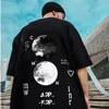 Zazomde Męska załoga szyi letni graficzny graficzny grafik Tshirt Jakość bawełniana litera księżyca T-shirt plus casual tops 220520