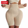 Cxzd kvinnor postpartum body shaper underkläder hög midja höft vadderad trosor lår smalare sexig rumpa lyftare falska röv trosor 220615