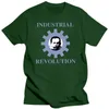 Men039s Tshirts Industrial Revolution T-shirt Vintage Rare Tee Faded Black Psychic TV Einsturzende Neubauten Kraftwerk Pigface1369134