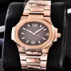 3 Color Nautilus 18K Rose Gold Quartz Movement Date Watch 7010R-011 35 mm Ladies Women Watches Fashion 260E