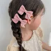 2pcs/Set Bow Ribbon Colored Hair Accessories Girls Hair Clips Tiaras Kids Wholesale Girls Cute Baby Tiaras Lolita Princess Set