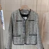 Kadın Ceketleri 2023 Tweed Ceket Vintage Moda Takım Giyim Kadın Kadın Blazer Manteau Femme Feminino Ceket