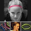 Candy Color Yoga Hair Bands Girls Women Men Sport Anti-Slip Elastic Polyester Rubber Football Running Sports pannband 12 färger