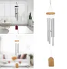 Arts Pine metal small 6-Tube Pendants wind chime Nordic pastoral aluminum tube balcony decoration door decoration gift rising winds chimes outdoor hanging ZC373