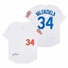 Erkekler Fernando Valenzuela Jersey 1981 Retro La Blue Gri Krem WS Onur Listesi Yaması Meksika Beyaz Siyah Kenevir Grey Ed Forma Boyutu S-3XL