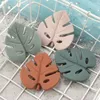 Pacifier Holders 1PC Cartoon Leaf Shaped Silicone Teether DIY Pacifier Chain Accessories Necklace Baby for Children Teething Kid T3910265