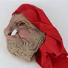 E mormor realistiska gamla kvinnor Halloween Horrible LaTex Mask Scary Full Head Creepy Wrinkle Face Cosplay Props 2206131111289