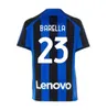 22 23 Inters 3rd Dzeko Soccer Jersey Milans Brozovic Adult Kids Kit Vidal Barella Lautaro Lukaku Alexis Hakimi 2022 2023