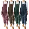 Women's Plus Size Jumpsuits Rompers Winter Corduroy Jumpsuit Women Wide Leg Overalls Solid Color Loose Sleeveless Wide Leg Jumpsuit combinaison femme L220826