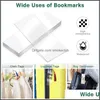 Bookmark Desk Aksesuarları Ofis Okulu Malzemeleri Business Endüstriyel 40 PCS Akrilik Boş Boş DIY Bitmemiş Mini Kitap İşaretleri Colo ile