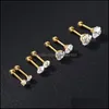 Kolczyki stadninowe Pretty ze stali nierdzewnej 316L Helix Barbellę Uch Ear Pining Pierścień Piękny luksusowy kolczyk Dostawa 2021 Ojqz